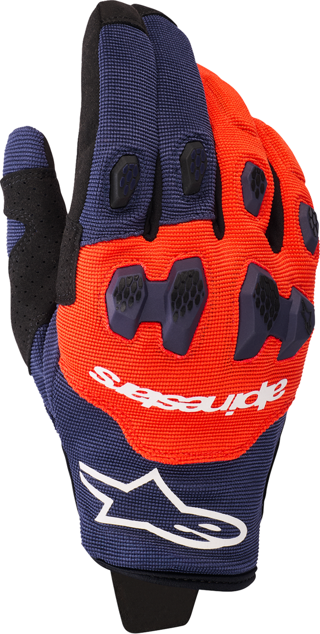 Alpinestars Pro-Dura Gloves Navy Hot Orange White Large off-road motorcycle gloves