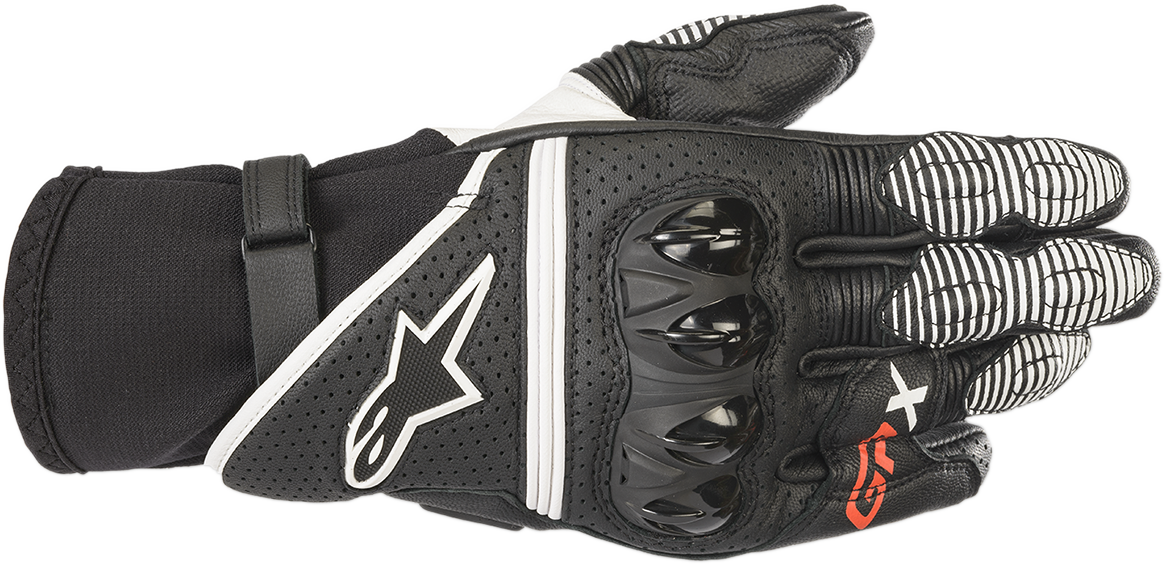 Alpinestars GPX V2 Black White Mid-Length Motorcycle Gloves 3XL