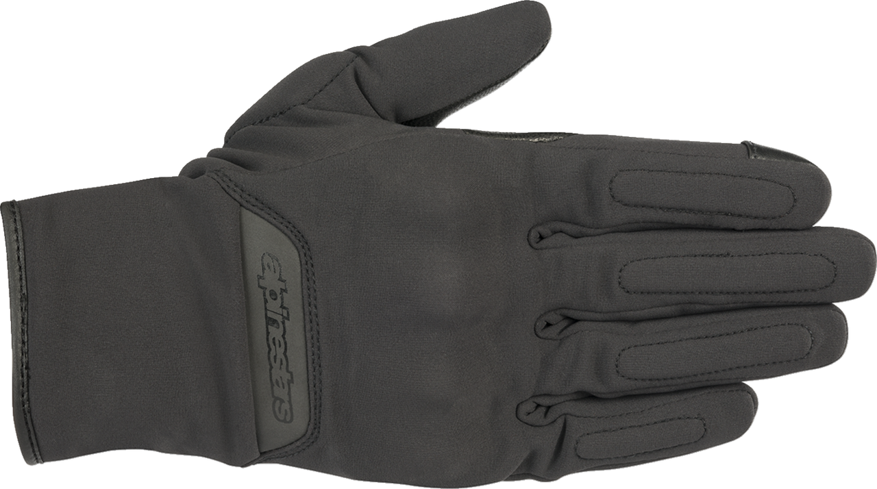 Alpinestars C-1 V2 Gore-Tex Windstopper motorcycle gloves in Black, Extra Large size, featuring leather reinforcements and touchscreen capability.