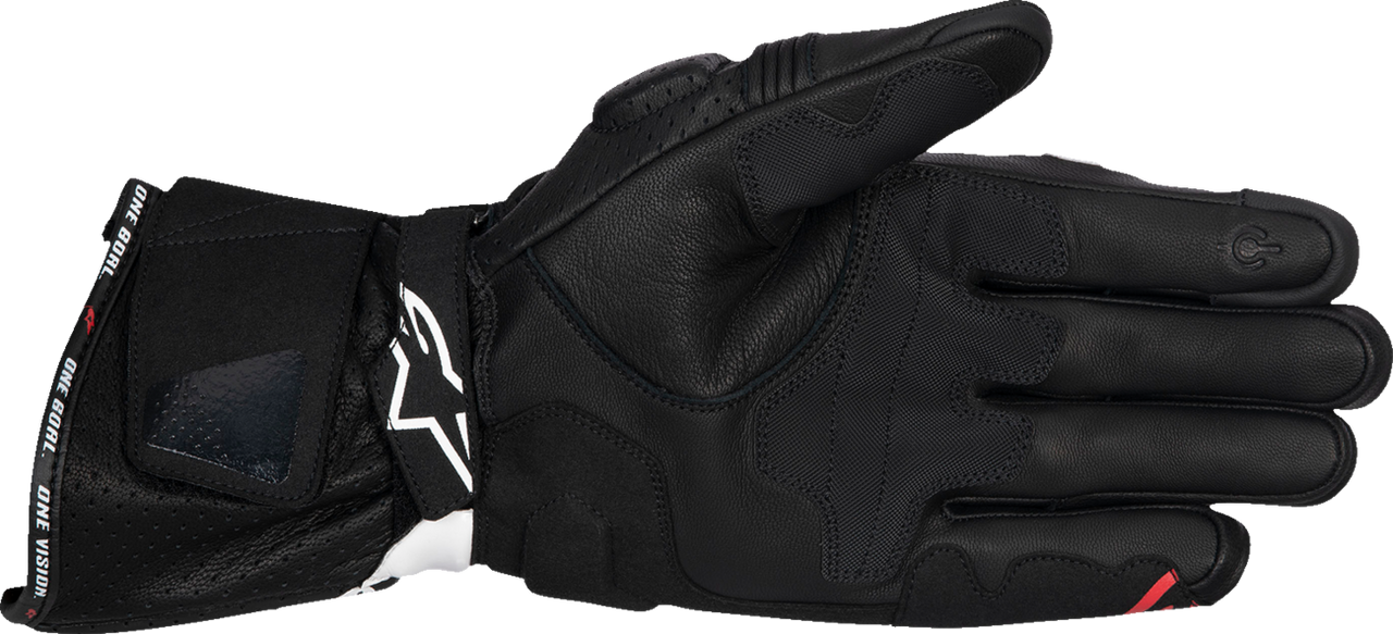 Alpinestars SP-3 Motorcycle Gloves Black/White/Fluorescent Red in 2XL
