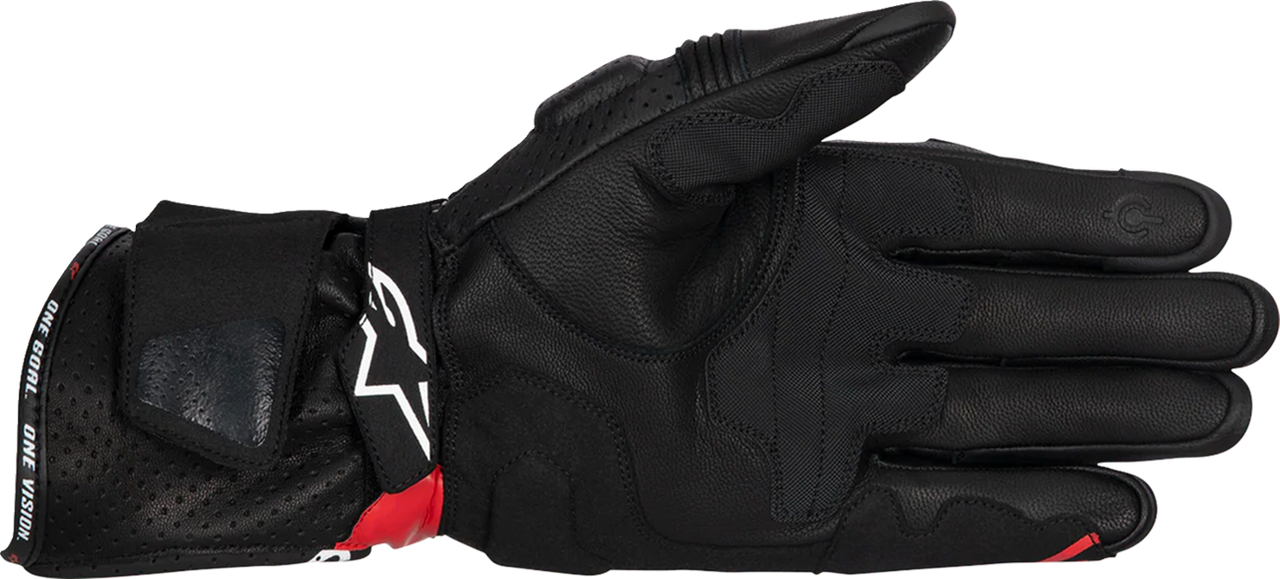 Alpinestars SP-3 Long Cuff Leather Gloves - White/Bright Red/Black - Medium