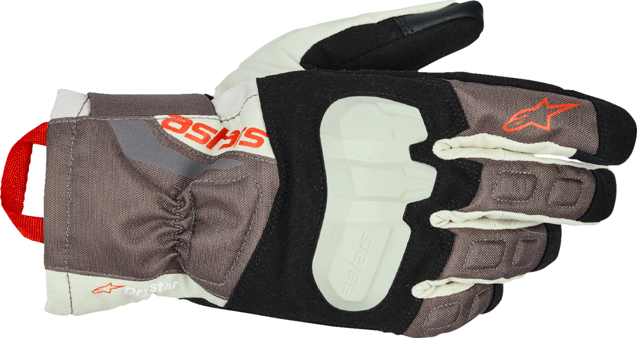 Alpinestars XT-3 Drystar insulated motorcycle gloves in dark brown, sand, and black, size 2XL