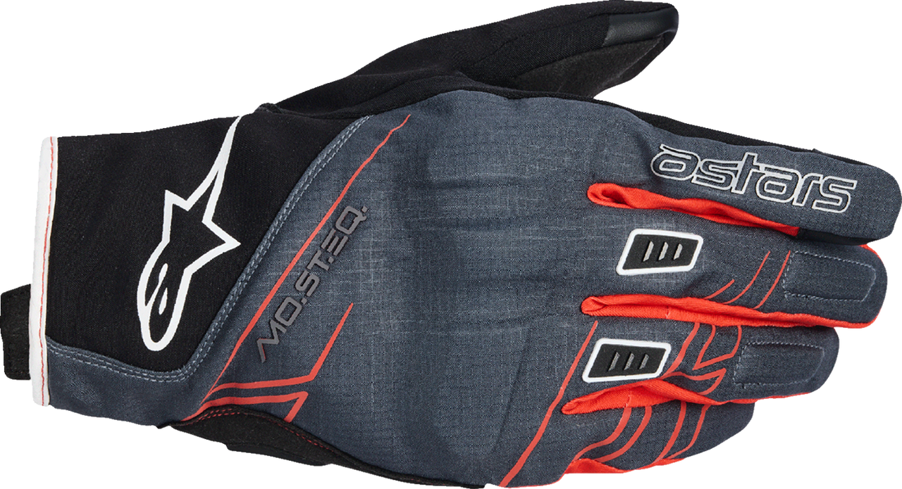 Alpinestars Moblast Drystar Waterproof Gloves Black Anthracite Orange 4X-Large Men's Short Cuff Goat Leather