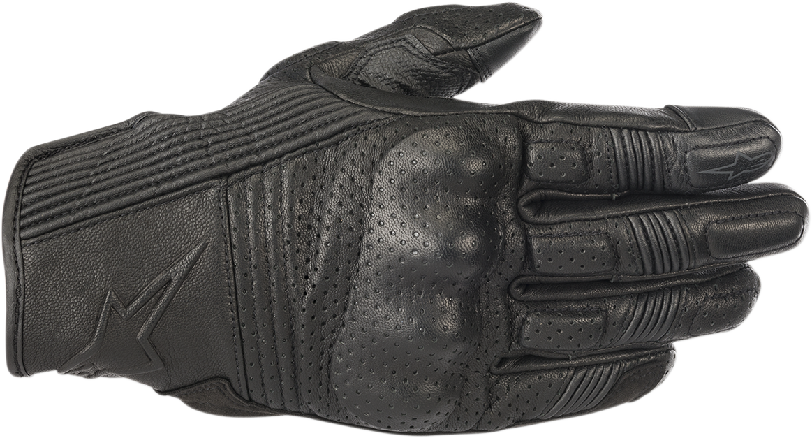 Alpinestars Mustang V2 black leather motorcycle riding gloves extra large