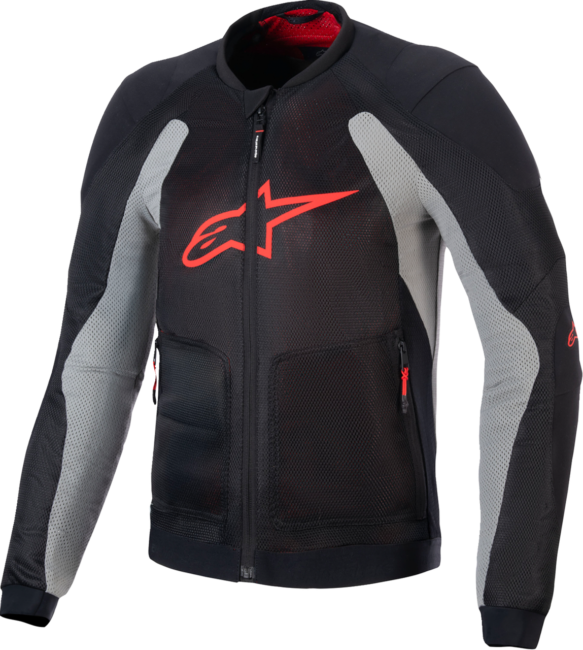 Alpinestars Troop-Air Jacket - Black/Ash Gray/Bright Red - XL