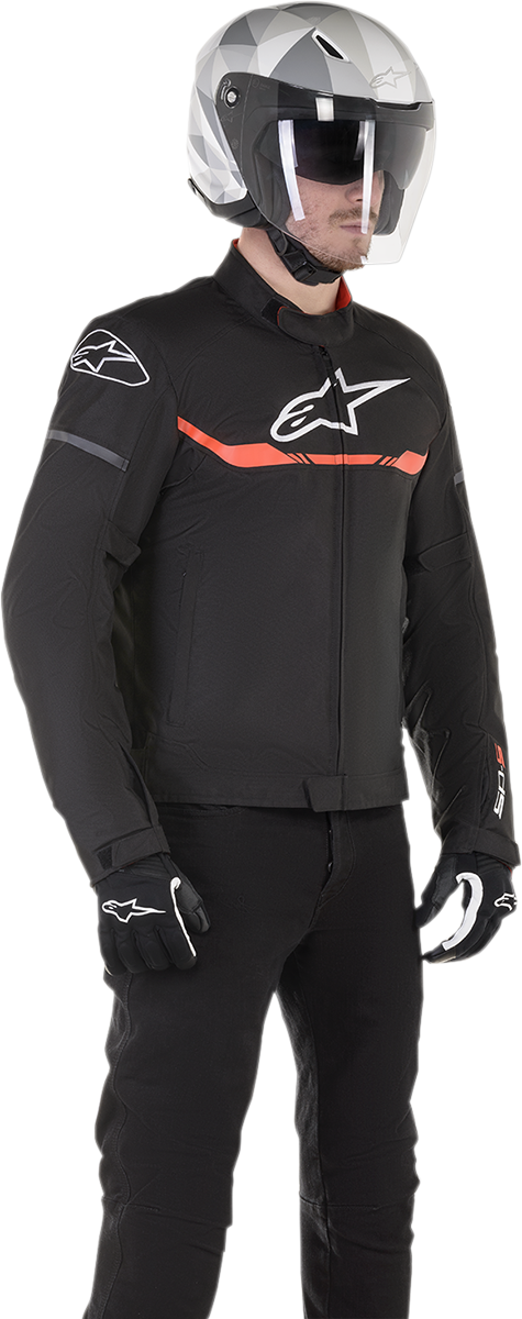 Alpinestars T-SP S Waterproof Jacket - Black/Red Fluo - Small