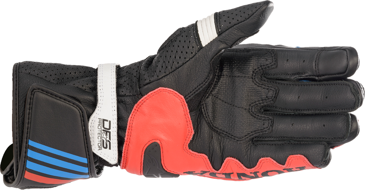 Alpinestars Honda GP Plus R v2 Gloves - Black/Bright Red/Blue - 2XL