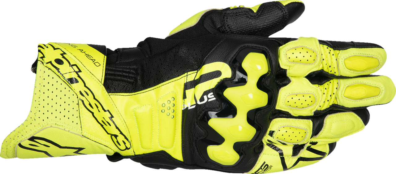 Alpinestars GP Plus R V3 Leather Gloves - Fluo Yellow/Black - Large