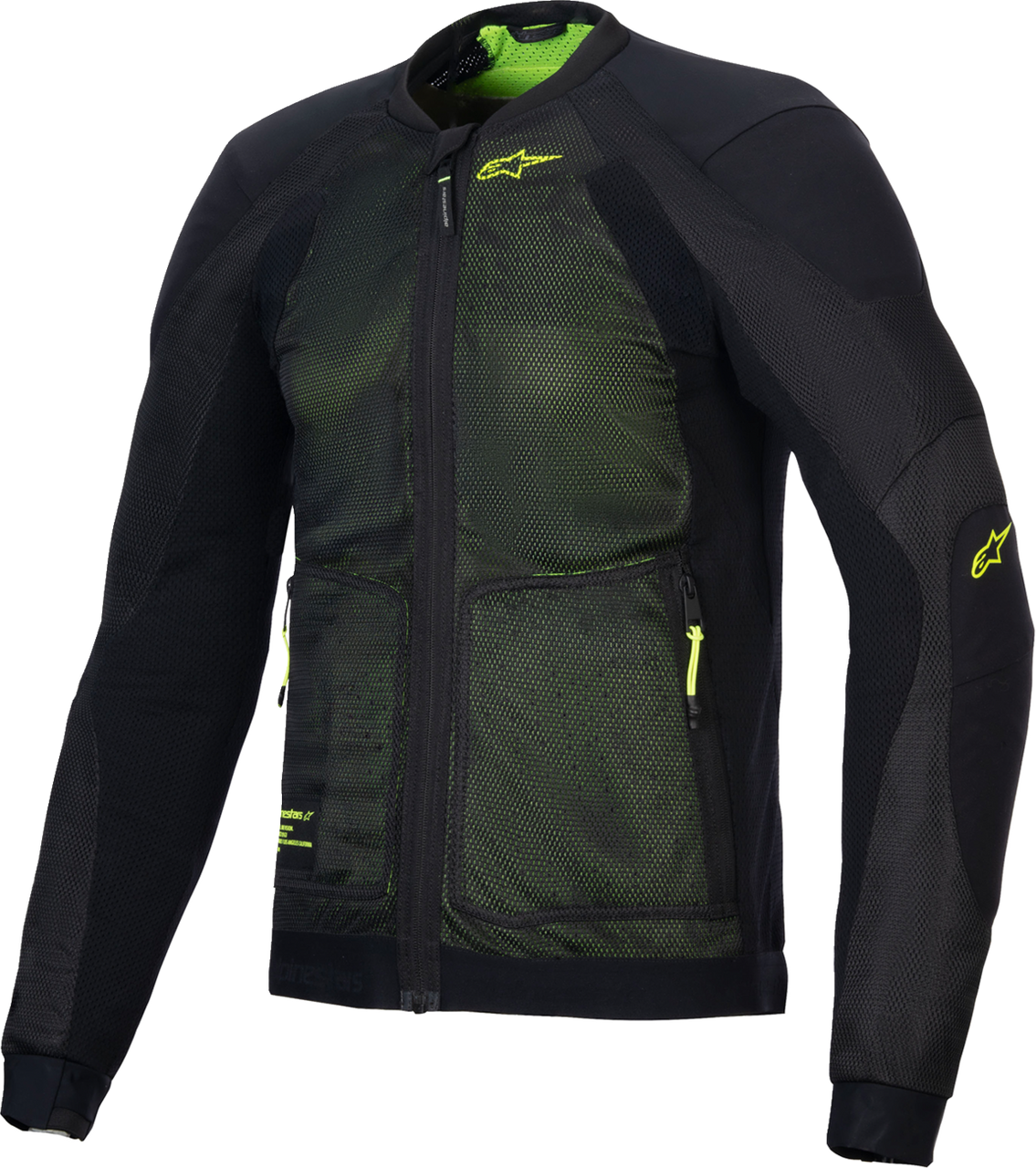 Alpinestars Troop-Air Jacket - Black/Fluo Yellow - 4XL