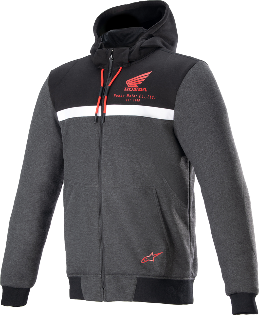 Alpinestars Honda Chrome Street Hoodie - Black/Gray/Red - Large