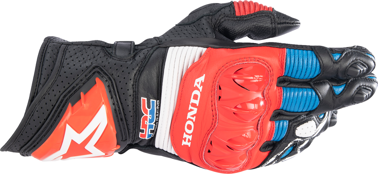 Alpinestars Honda GP Pro R3 Gloves - Black/Bright Red/Blue - Large