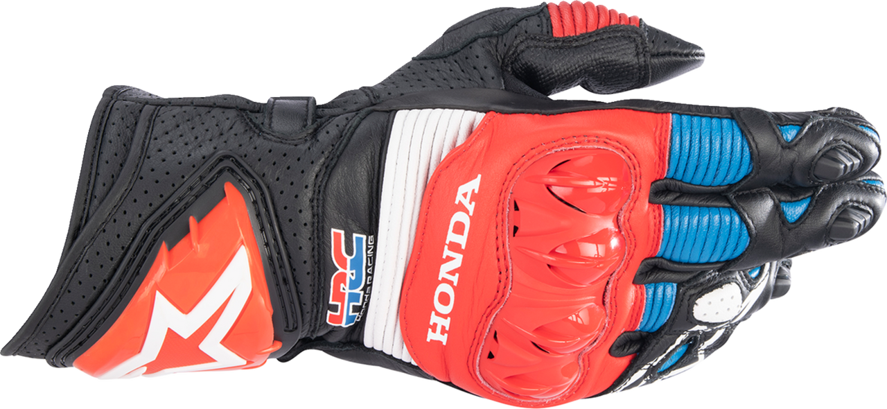 Alpinestars Honda GP Pro R3 Gloves - Black/Bright Red/Blue - Medium