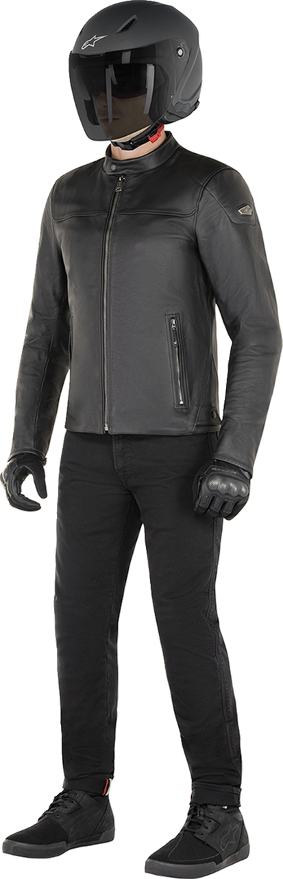 Alpinestars Blacktrack Leather Jacket - Black - Large