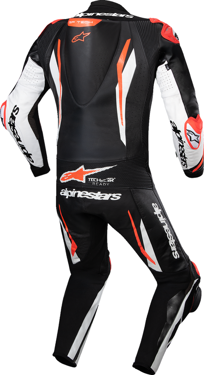 Alpinestars GP Tech v5 1-Piece Leather Suit - Black/White/Red Fluo - US 40 / EU 50