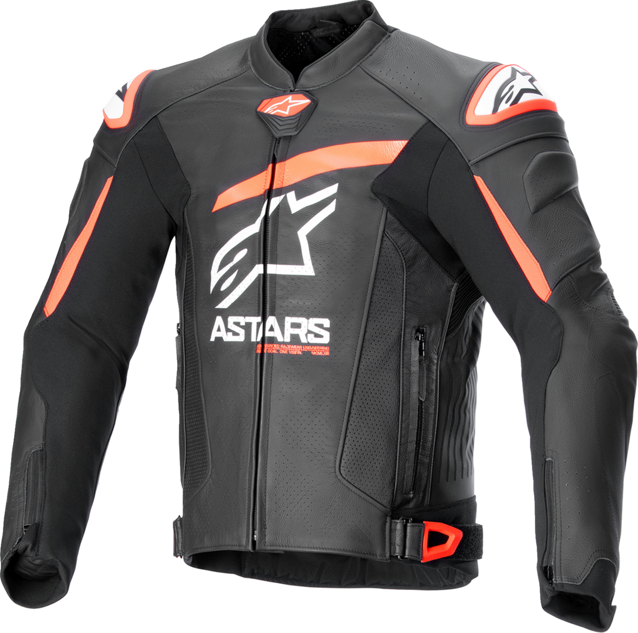 Alpinestars GP Plus R v4 Airflow Leather Jacket - Black/Red Fluo/White - US 48 / EU 58