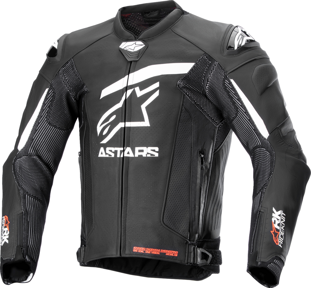 Alpinestars GP Plus R v4 Rideknit® Leather Jacket - Black/White - US 46 / EU 56