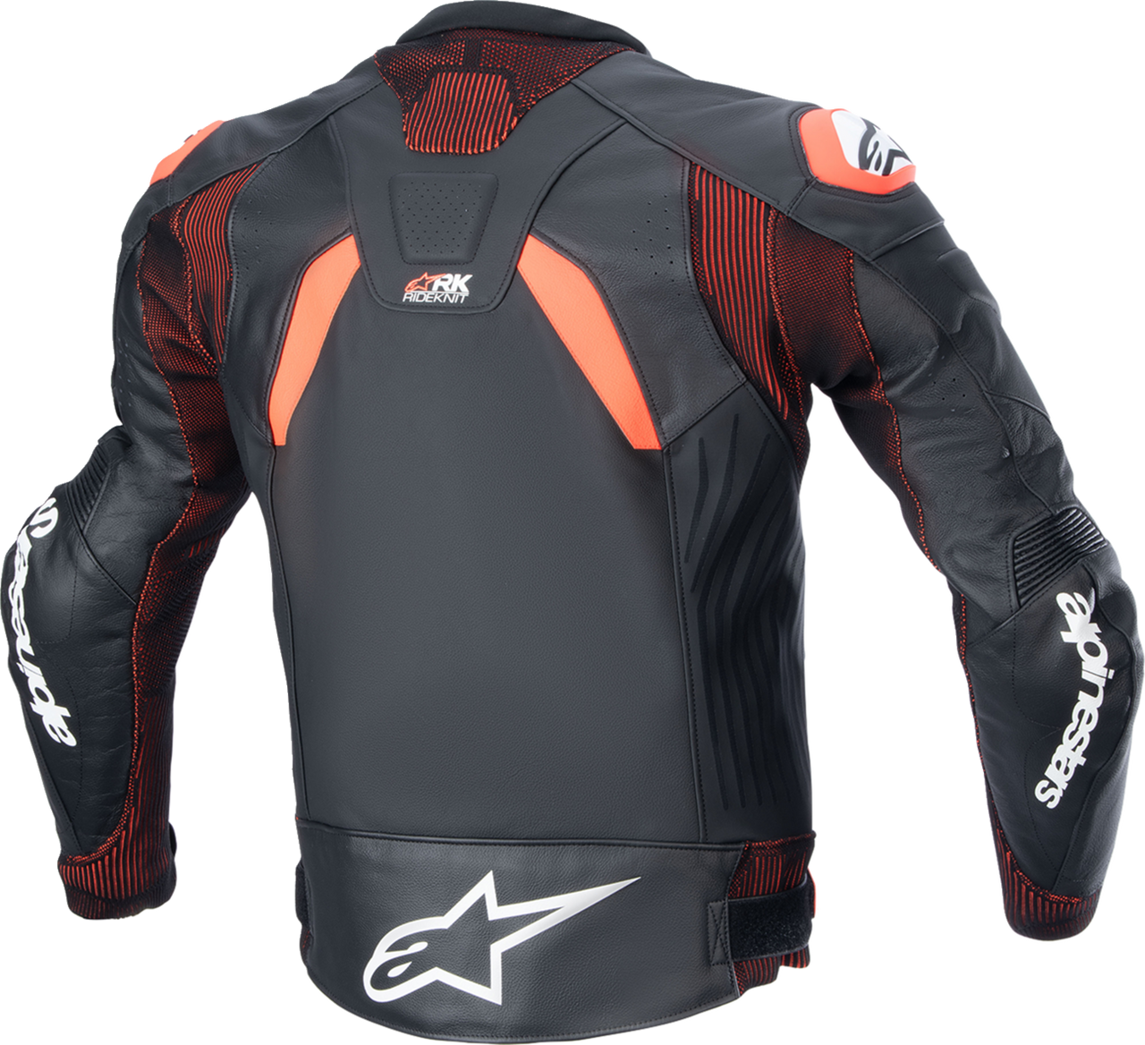 Alpinestars GP Plus R v4 Rideknit® Leather Jacket - Black/Red Fluo/White - US 50 / EU 60