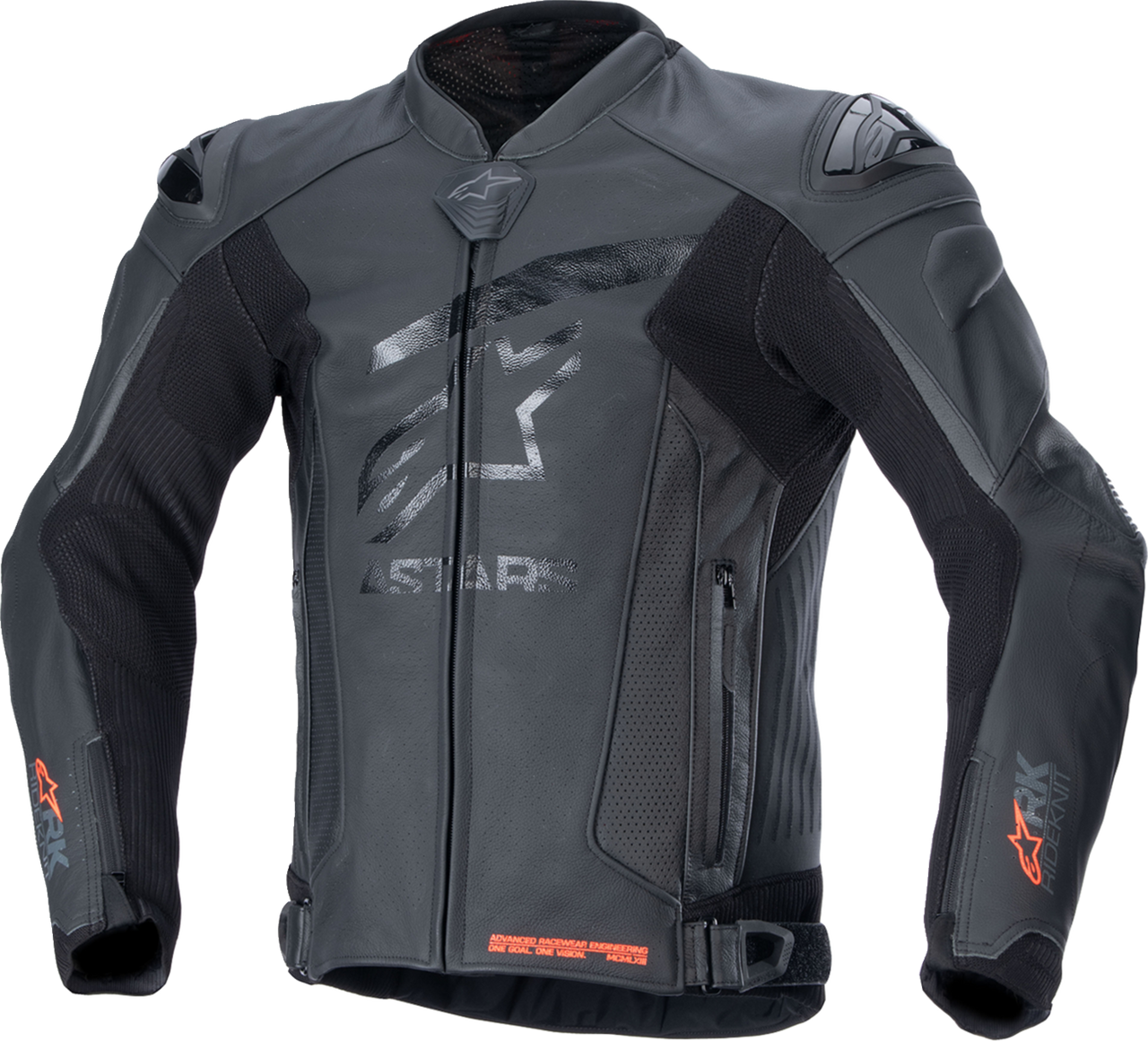 Alpinestars GP Plus R v4 Rideknit® Leather Jacket - Black/Black - US 42 / EU 52
