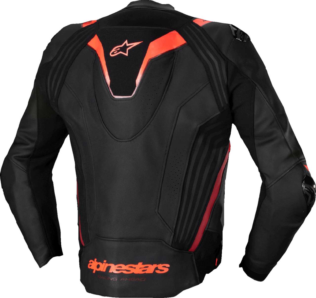 Alpinestars Missile v3 Ignition Leather Jacket - Black/Red Fluo/Dark Red - US 38 / EU 48