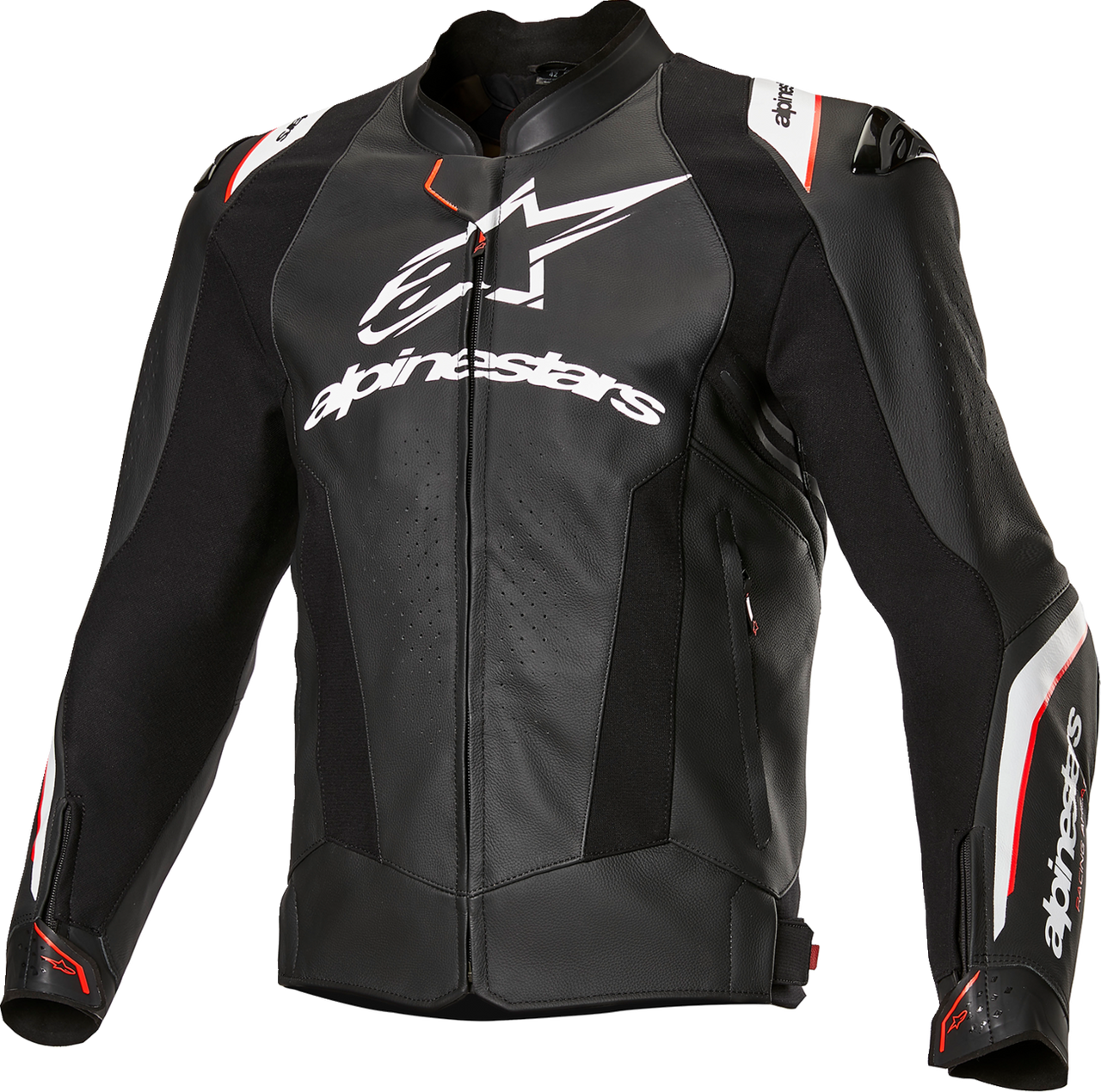 Alpinestars Missile v3 Ignition Leather Jacket - Black/White - US 38 / EU 48