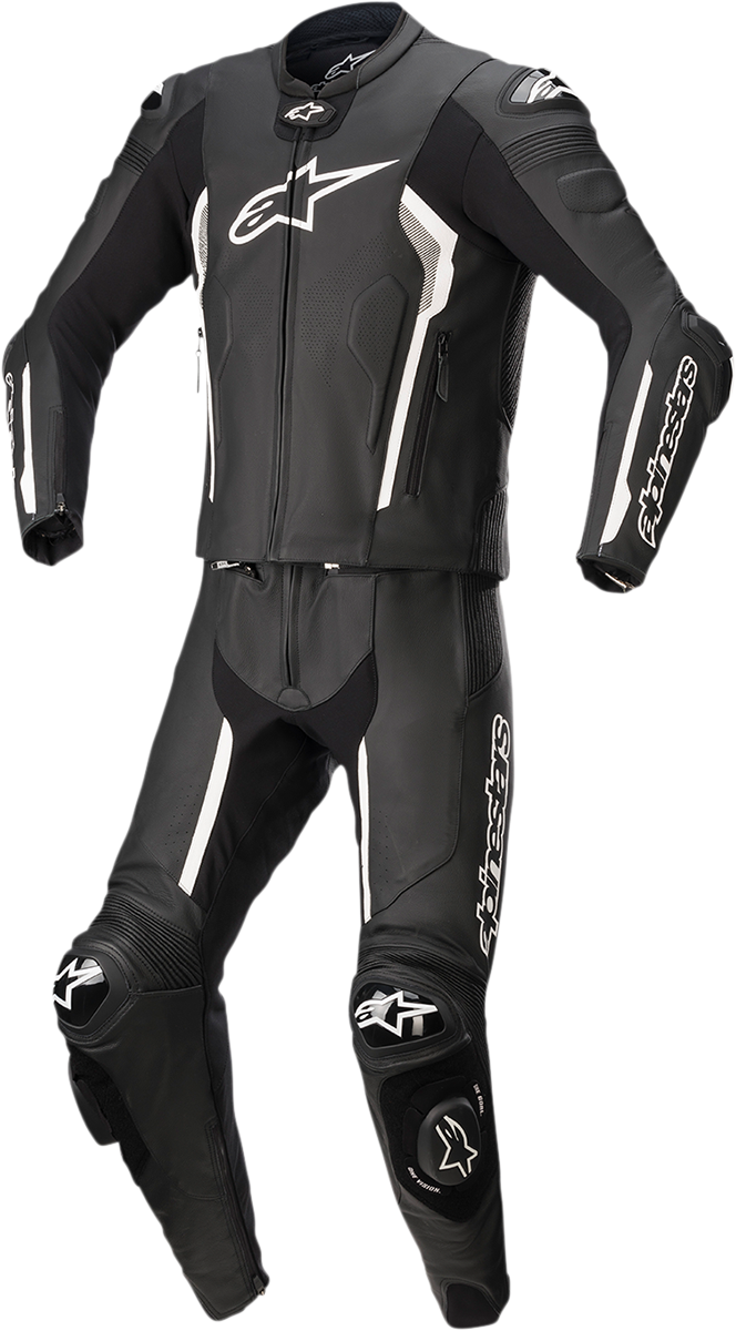 Alpinestars Missile v2 2-Piece Leather Suit - Black/White - US 42 / EU 52
