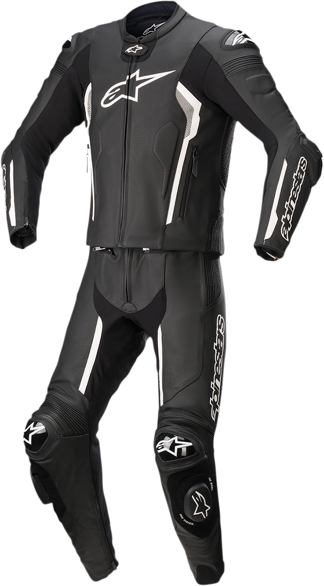 Alpinestars Missile v2 2-Piece Leather Suit - Black/White - US 38 / EU 48