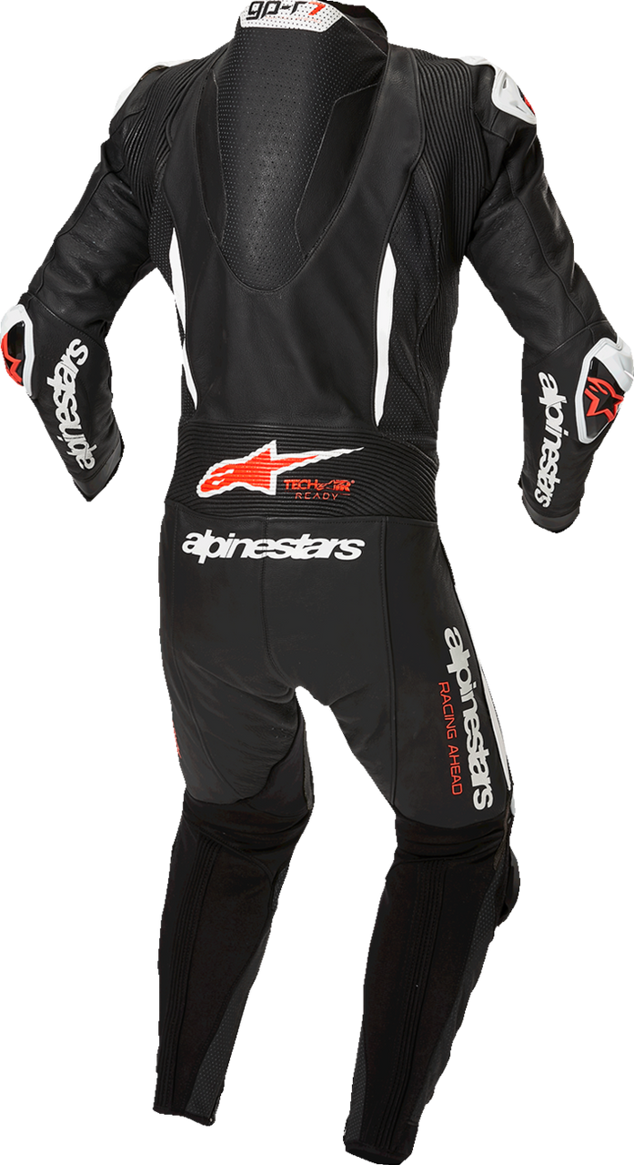 Alpinestars GP-R7 1-PC Leather Suit - Black/White/Red Fluo - US 50 / EU 60