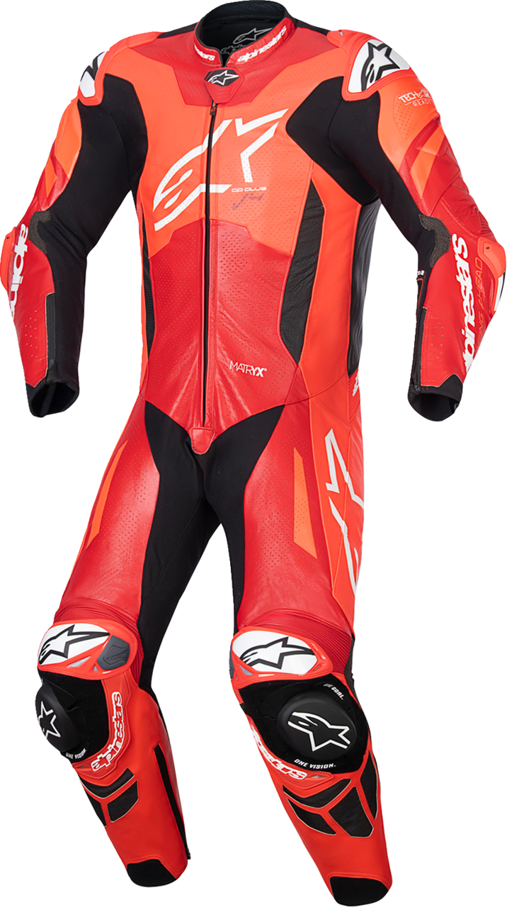 Alpinestars GP Plus v4 Sprint 1-Piece Leather Suit - Red Fluo/Mid Red/White - US 42 / EU 52