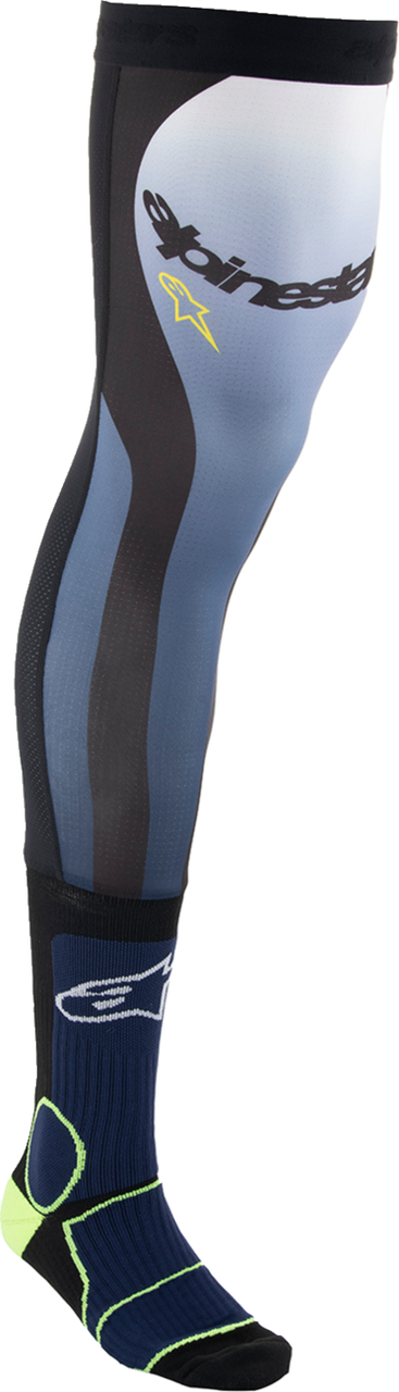 Alpinestars Knee Brace Socks - Navy/Black/Yellow - Small/Medium