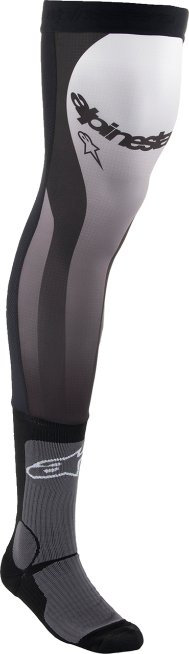 Alpinestars Knee Brace Socks - Black/White - Small/Medium