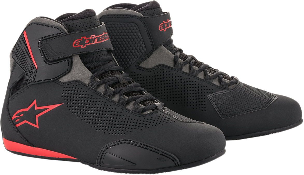 Alpinestars Sektor Vented Shoes - Black/Gray/Red - US 8