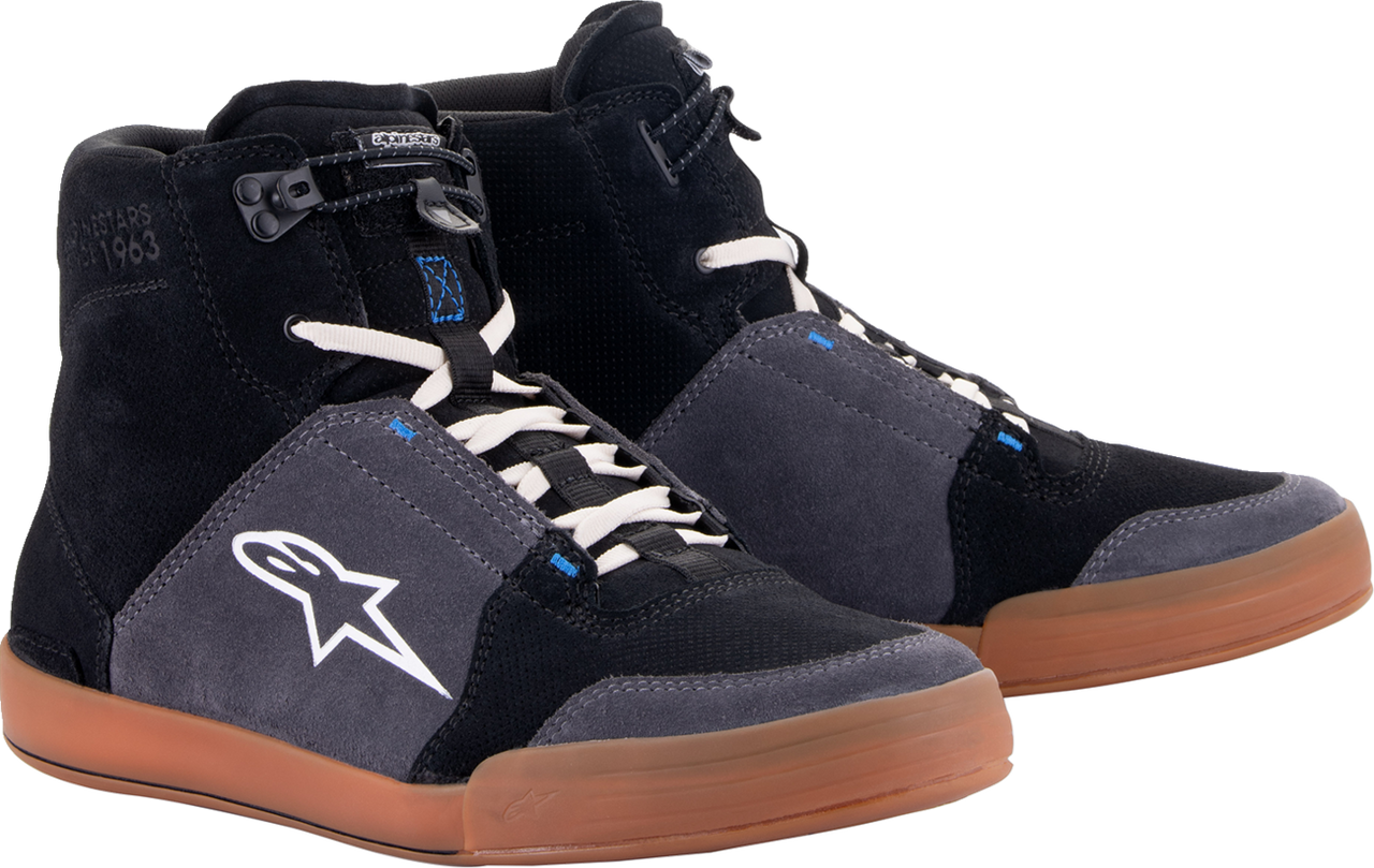 Alpinestars Chrome Shoes - Black/Asphalt/Gum Blue - US 9.5 / EU 42.5