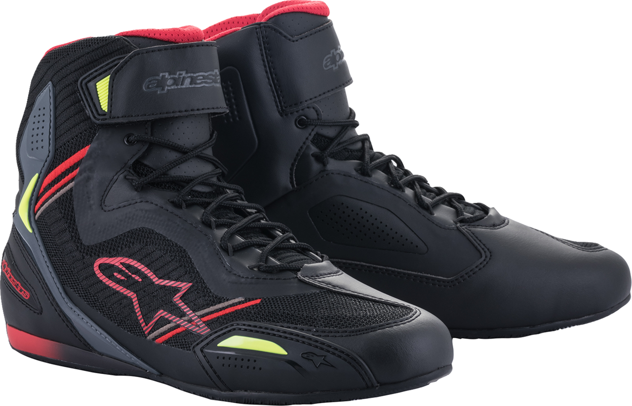Alpinestars Faster-3 Rideknit® Shoes - Black/Red/Yellow - US 14 / EU 48