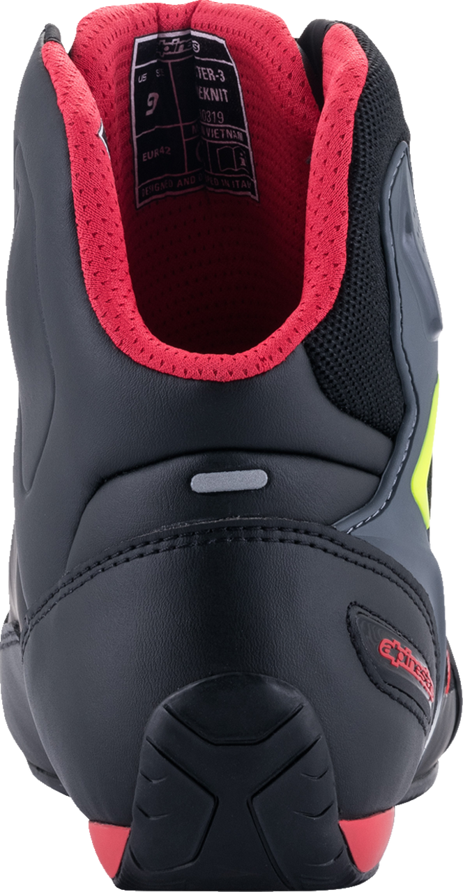 Alpinestars Faster-3 Rideknit® Shoes - Black/Red/Yellow - US 12 / EU 45.5