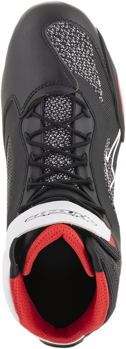 Alpinestars Faster-3 Rideknit® Shoes - Black/White/Red - US 13.5 / EU 47.5