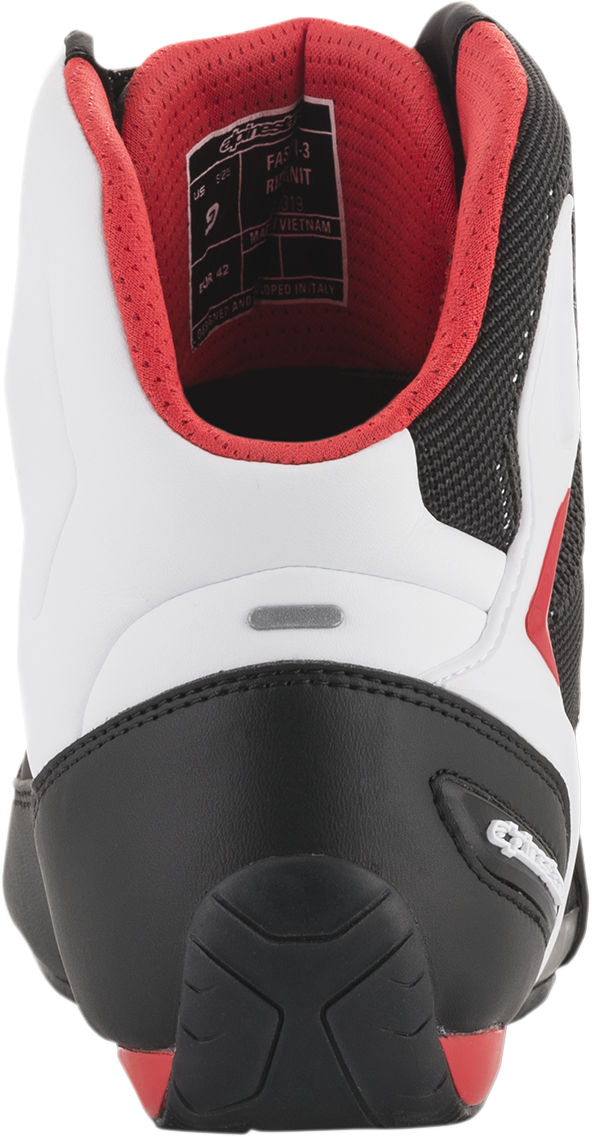 Alpinestars Faster-3 Rideknit® Shoes - Black/White/Red - US 7 / EU 39