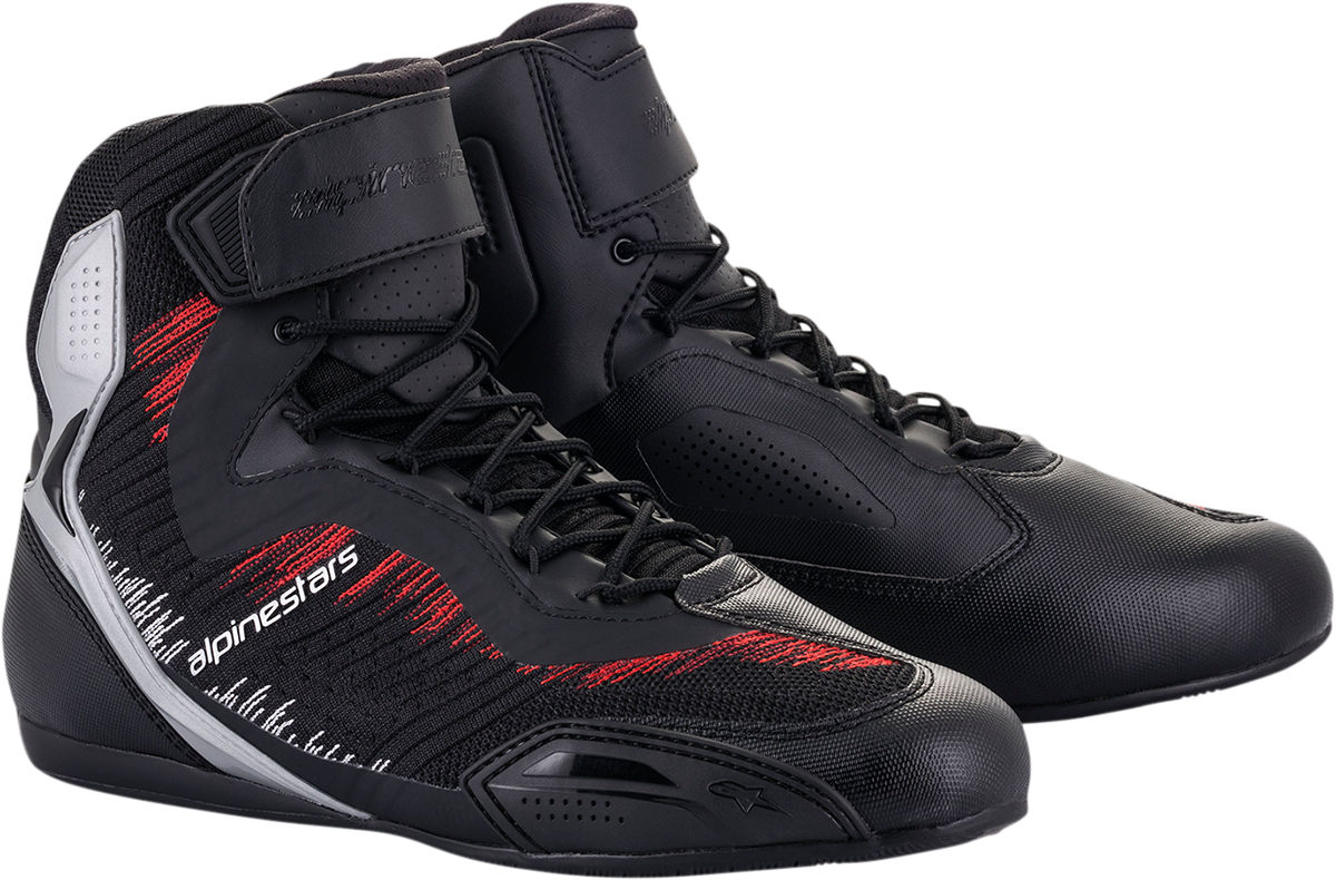 Alpinestars Faster-3 Rideknit® Shoes - Black/Silver/Red - US 13 / EU 47
