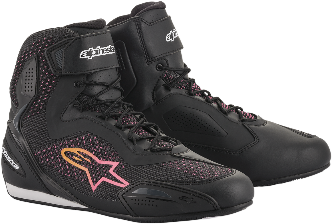 Alpinestars Stella Faster-3 Rideknit Shoes - Black/Yellow/Pink - US 9 / EU 41