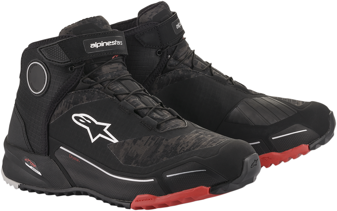 Alpinestars CR-X Drystar® Shoes - Black/Camo/Red - US 10.5 / EU 43.5