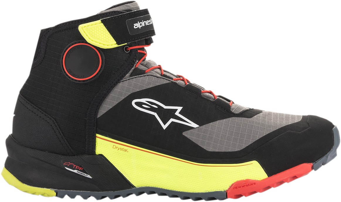 Alpinestars CR-X Drystar® Shoes - Black/Red/Yellow Fluorescent - US 9.5 / EU 42.5