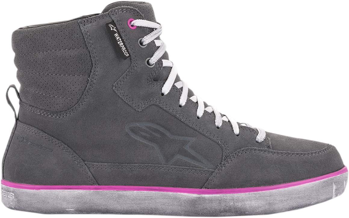 Alpinestars J-6 Waterproof Women's Shoes - Gray/Pink - US 10.5