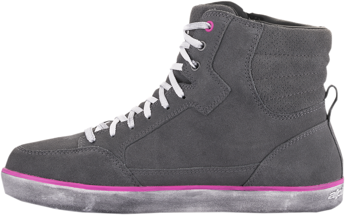Alpinestars J-6 Waterproof Women's Shoes - Gray/Pink - US 10.5