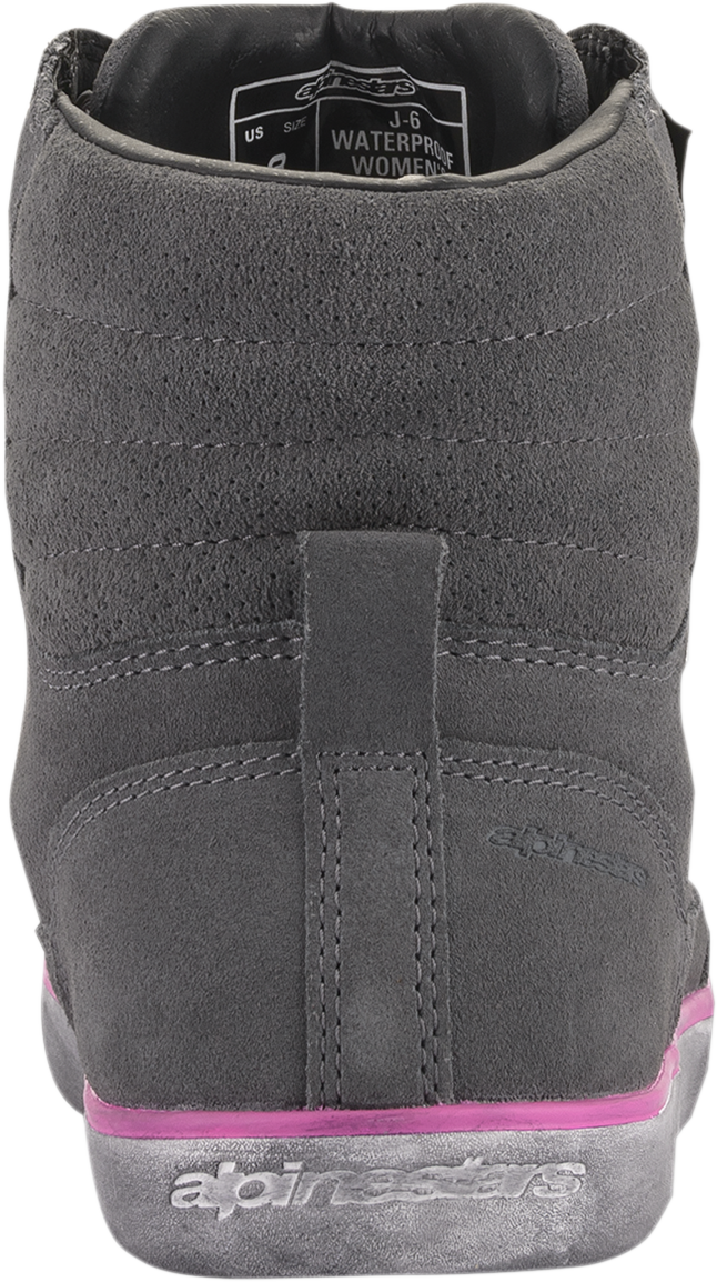 Alpinestars J-6 Waterproof Women's Shoes - Gray/Pink - US 9