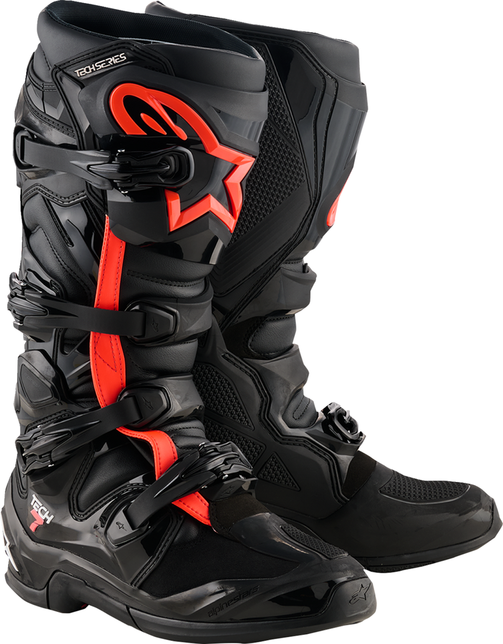 Alpinestars Tech 7 Boots - Fluorescent Red/Black - US 9 / EU 43