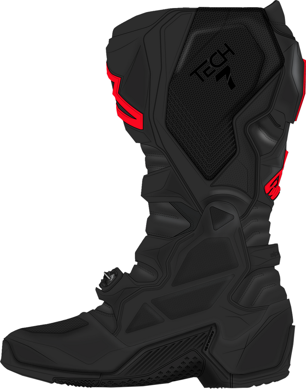 Alpinestars Tech 7 Boots - Fluorescent Red/Black - US 12 / EU 47