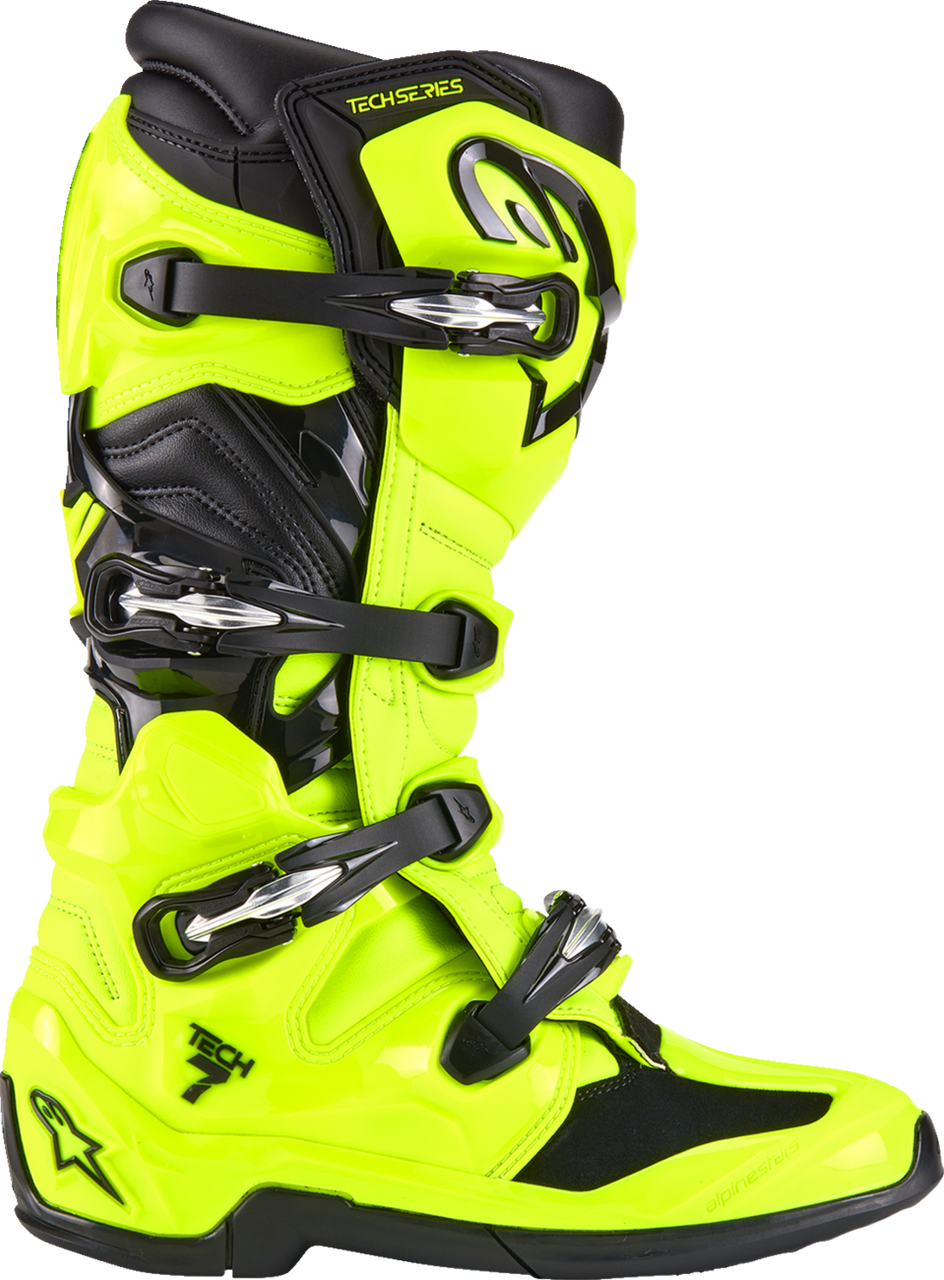Alpinestars Tech 7 Boots - Fluorescent Yellow/Black - US 8 / EU 42