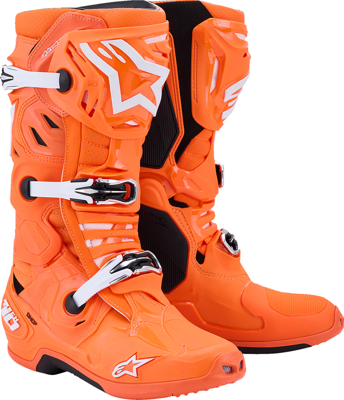 Alpinestars Tech 10 Supervented Boots - Fluorescent Orange/Black/White - US 11 / EU 45.5