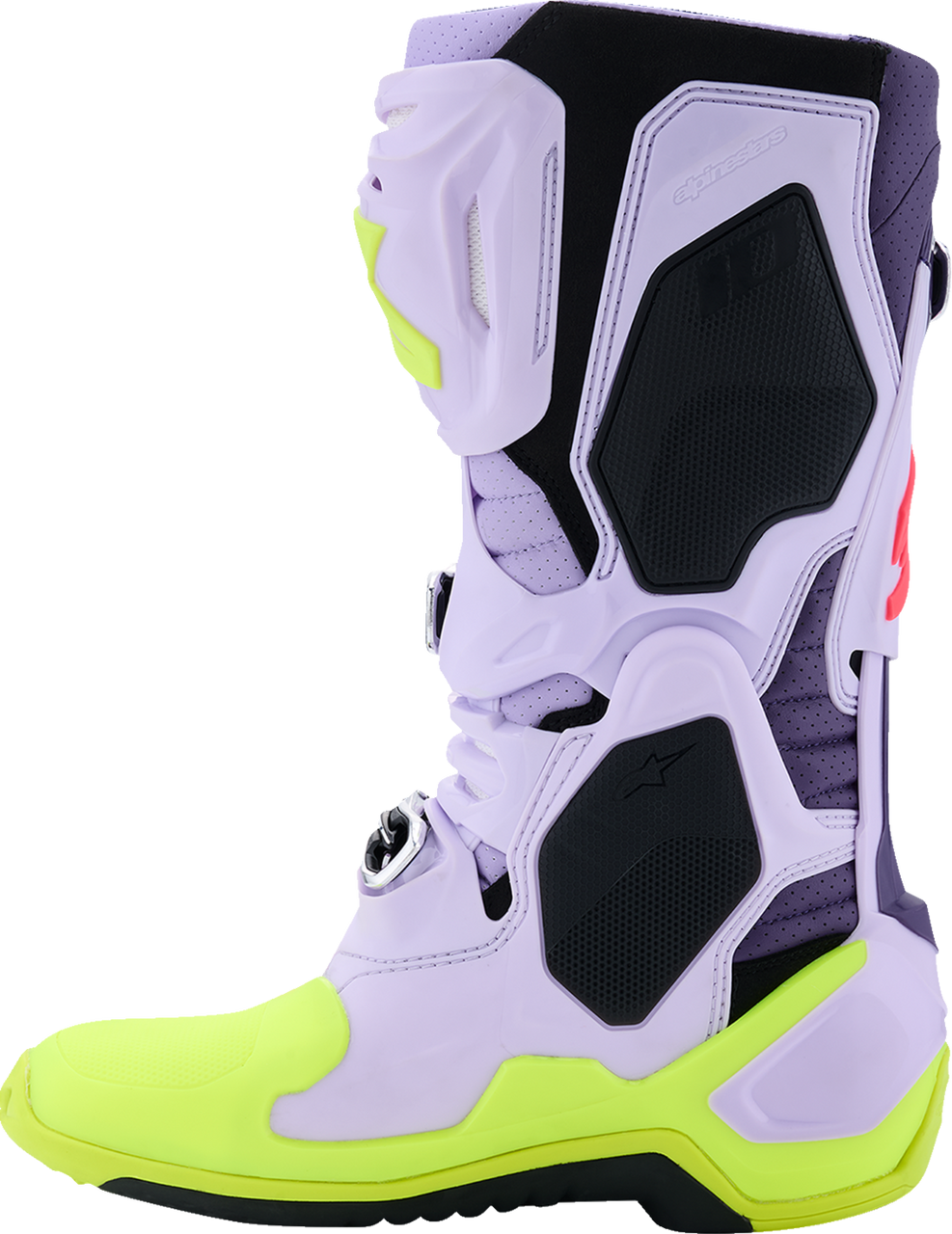Alpinestars Tech 10 Supervented Boots - Purple/Fluorescent Yellow/Diva Pink - US 11 / EU 45.5
