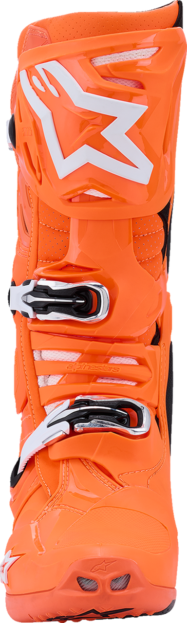 Alpinestars Tech 10 Supervented Boots - Fluorescent Orange/Black/White - US 14 / EU 49.5