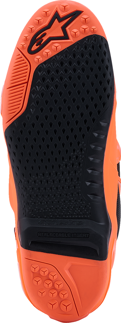 Alpinestars Tech 10 Supervented Boots - Fluorescent Orange/Black/White - US 8 / EU 42
